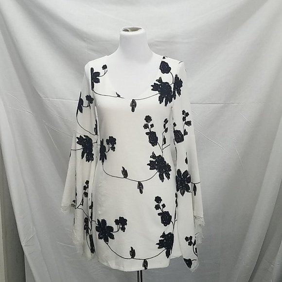 Ina Dresses & Skirts - NWOT Winter White dress with flowers